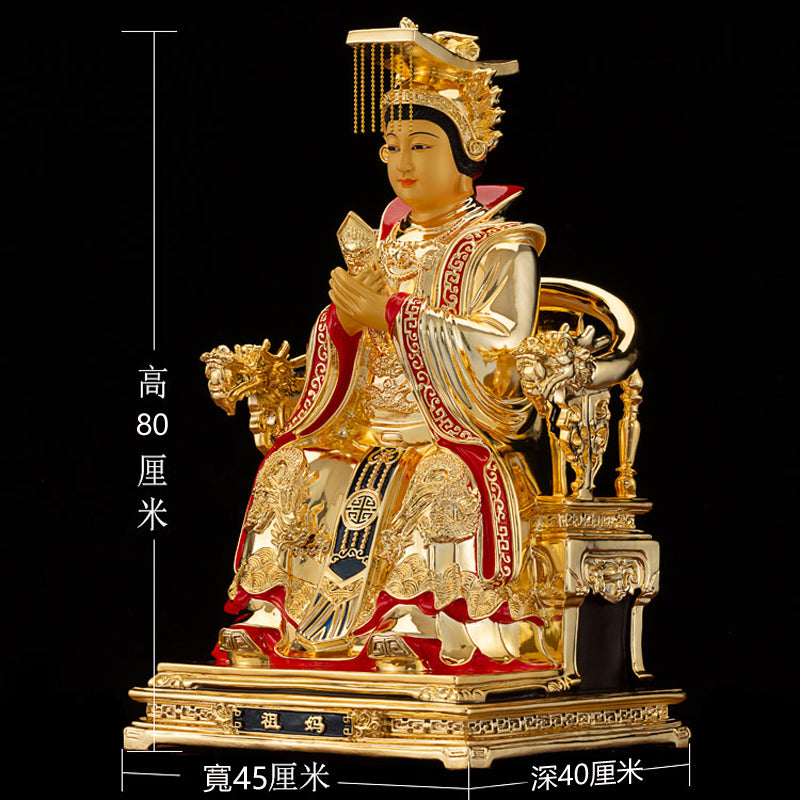 高80厘米-鎏金媽祖銅像