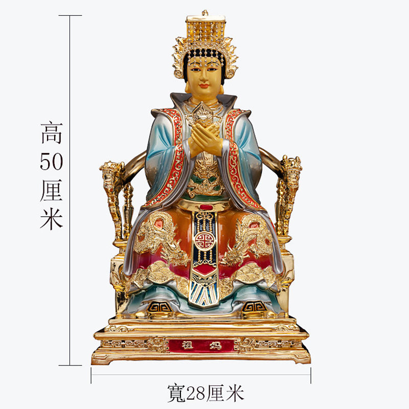 天后娘娘媽祖神像- 銅彩像高50厘米