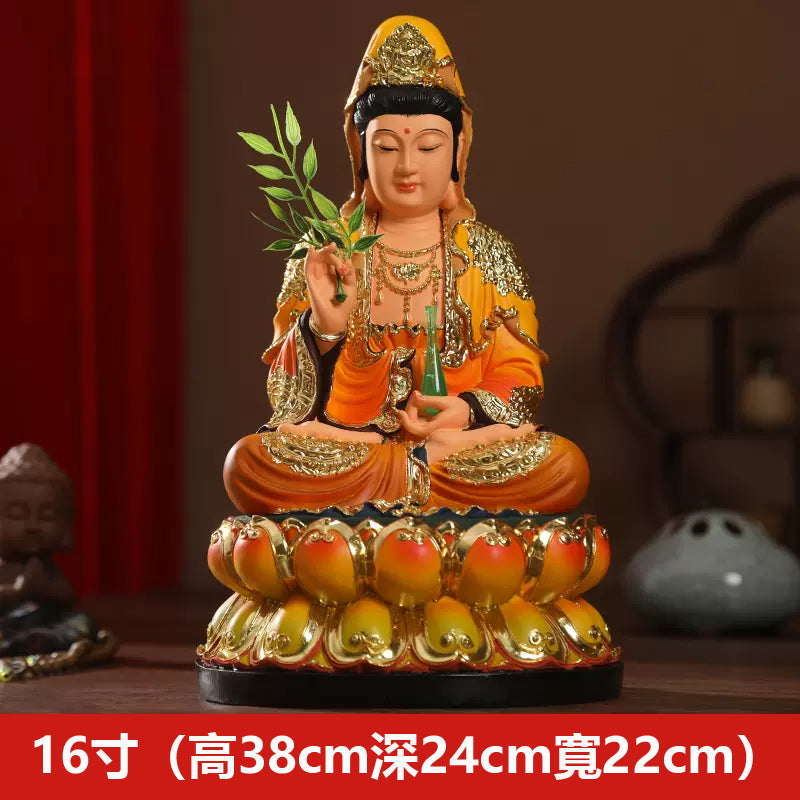 16寸 38*24*22厘米-七彩觀音神像