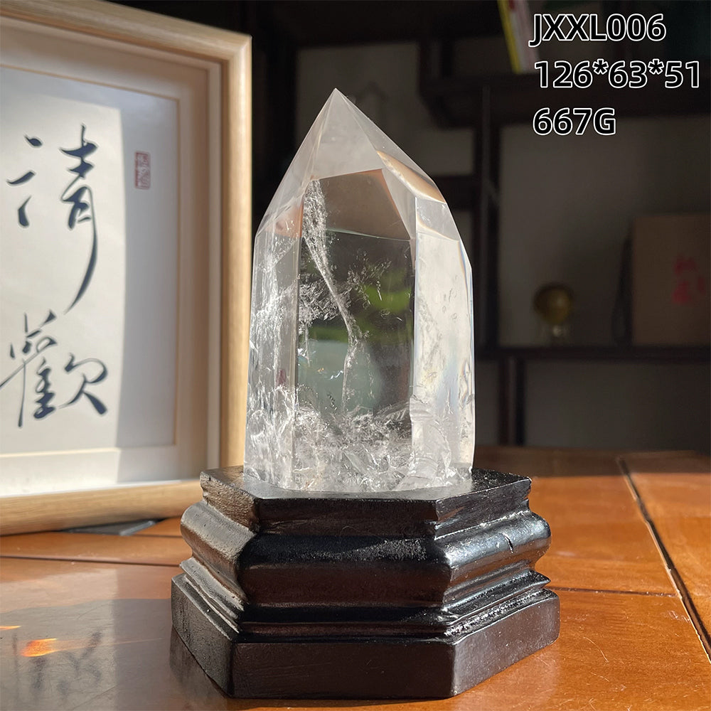 天然白水晶柱 - 六角白水晶柱