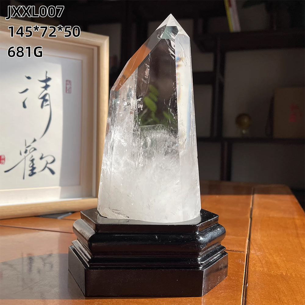 天然白水晶柱款式-2：681g-JXXL007-尺寸145*72*50 mm