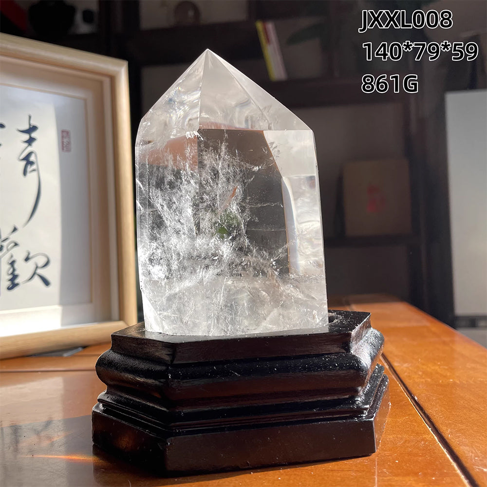 天然白水晶柱款式-3：861g-JXXL007-尺寸140*79*59 mm