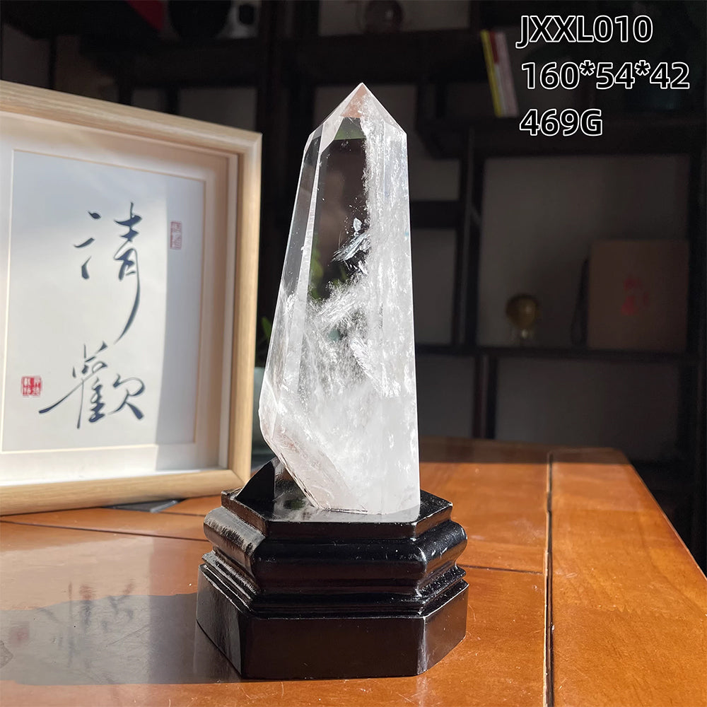 天然白水晶柱款式-4：469g-JXXL010-尺寸160*54*42 mm