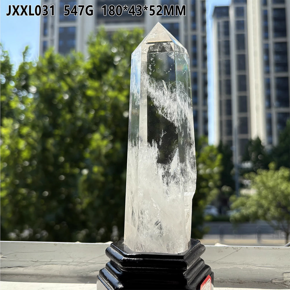天然白水晶柱款式-11：547g-JXXL031-尺寸180*43*52 mm