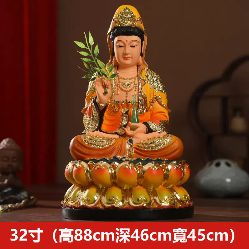 32寸 88*46*45厘米-七彩觀音神像