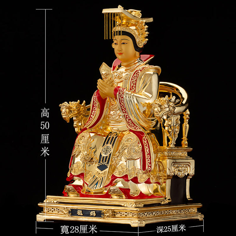 高50厘米-鎏金媽祖銅像
