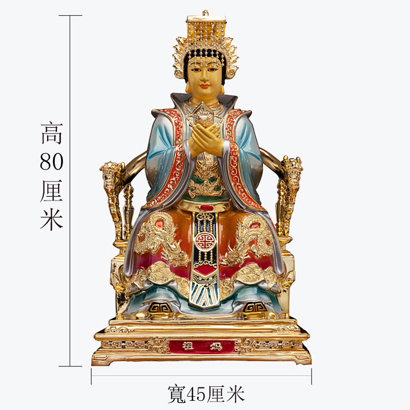天后娘娘媽祖神像- 銅彩像高80厘米